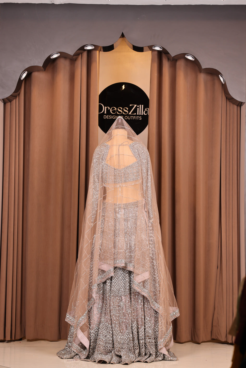 Moonlit Silver Majesty Lehenga