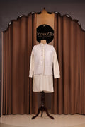 white golden koti set