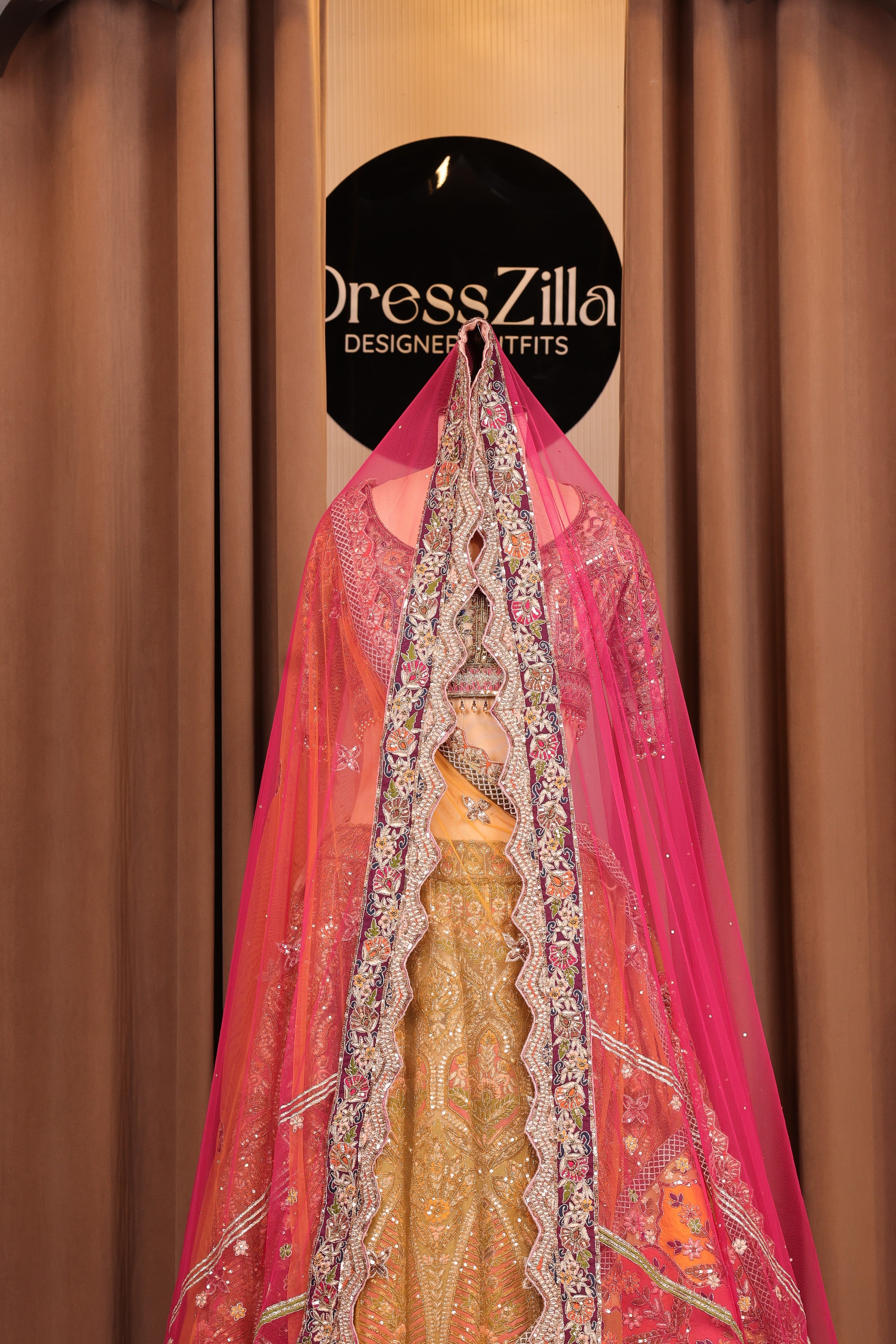 The Rani Rose & Mustard Fusion Lehenga