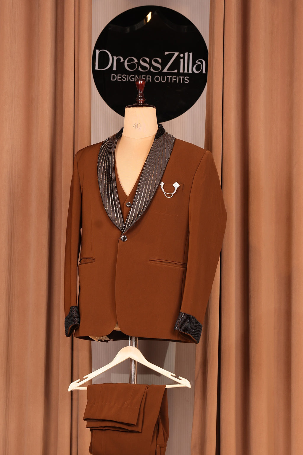 BROWN HANDWORK TUXEDO