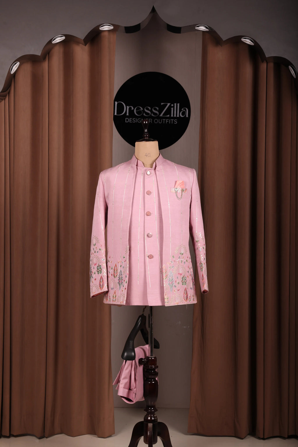 PINK HANDWORK OPEN JODHPURI