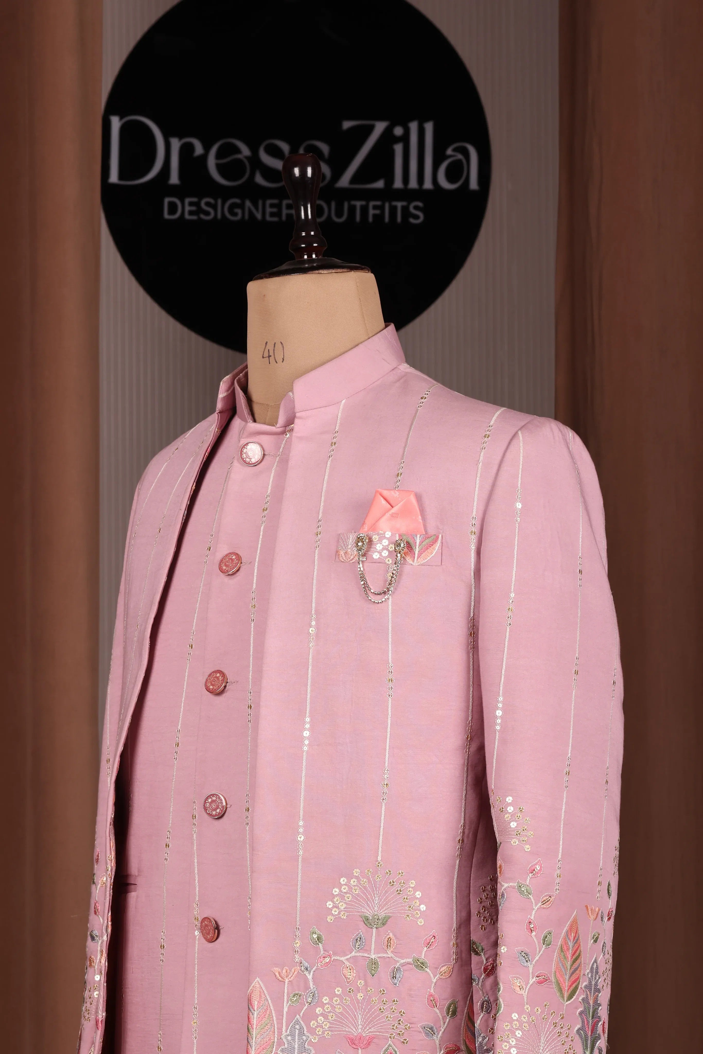 PINK HANDWORK OPEN JODHPURI