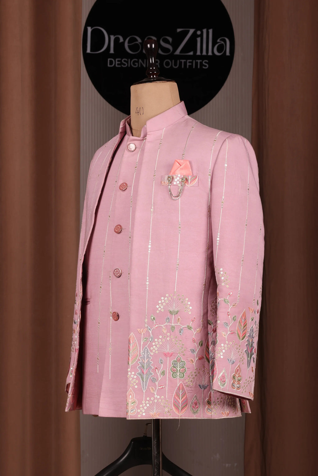 PINK HANDWORK OPEN JODHPURI