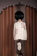 WHITE FLORAL JODHPURI