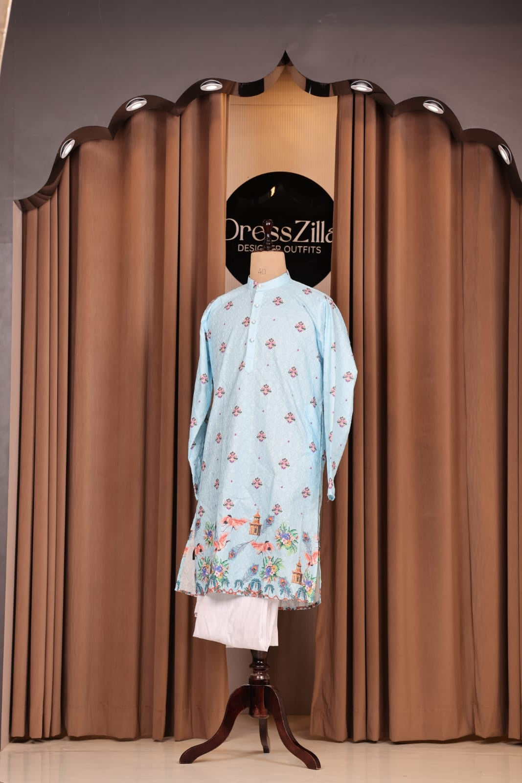 BLUE FLOWER KURTA