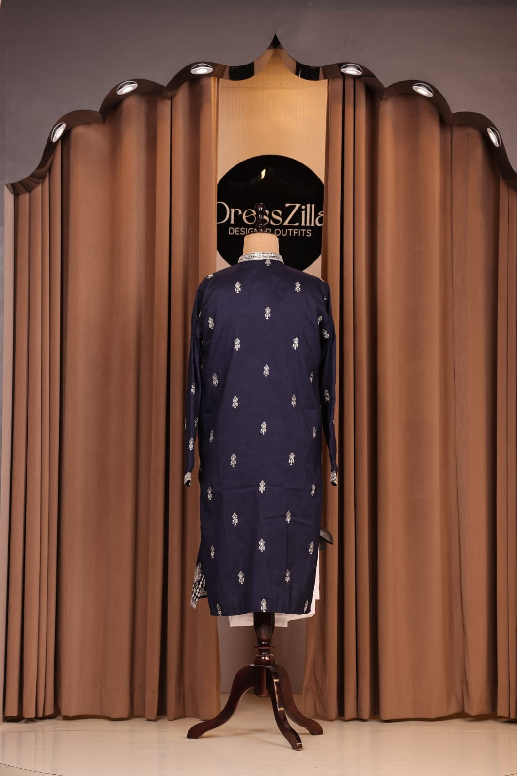 ROYAL BLUE THREAD WORK KURTA