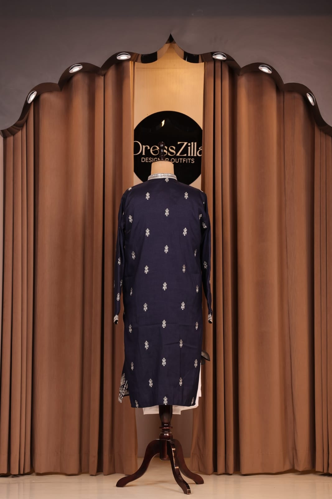 ROYAL BLUE THREAD WORK KURTA