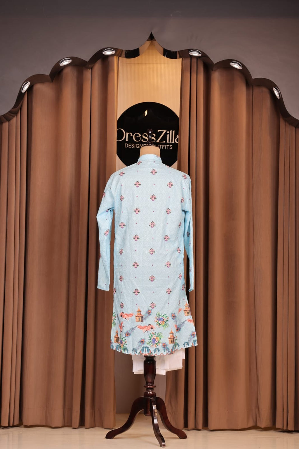 BLUE FLOWER KURTA