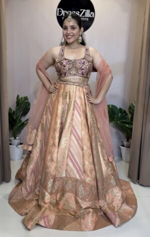 PINK PEACH SILK SS LEHNGA