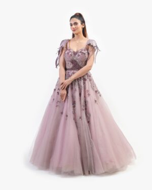 Peacock style gown