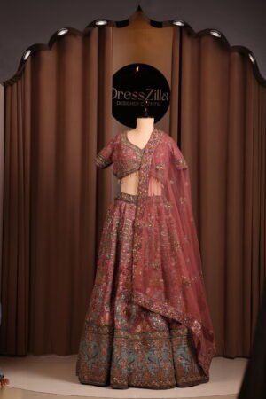 ONION PINK BRIDAL LEHNGA