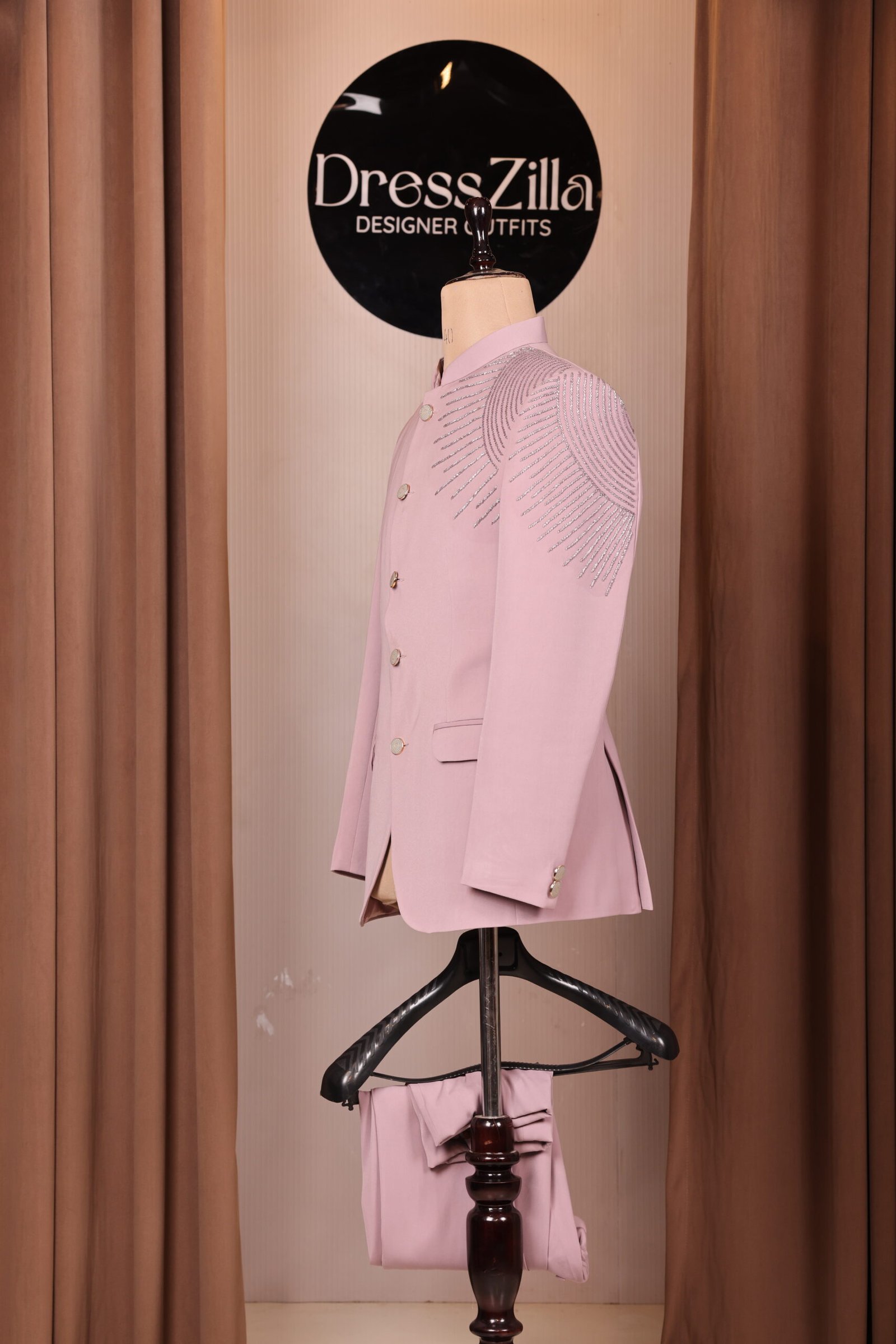 lavender one-side handwork jodhpuri - Image 2