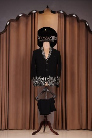 BLACK GOLDEN THREADWORK TUXEDO