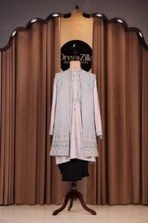 GREY INDO-WESTERN KURTA