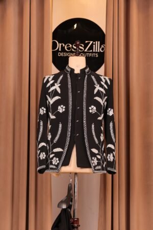 BLACK SILVER HANDWORK JODHPURI