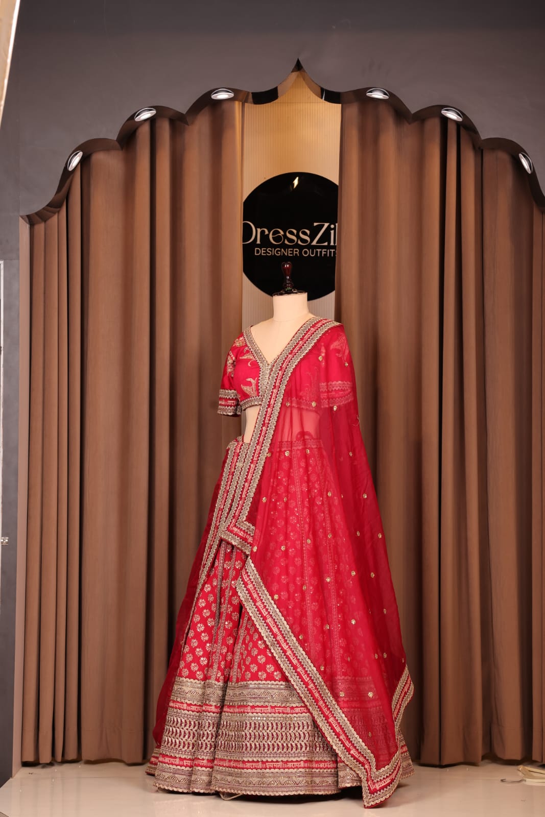 The Heritage Crimson Sabyasachi Lehenga - Image 2