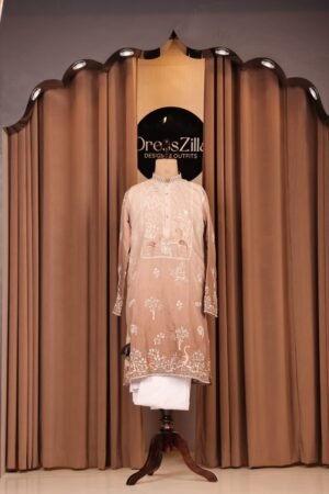 MOUSE CREAM WORK KURTA