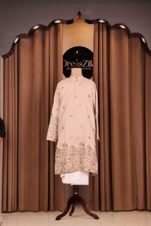 BEIGE CREAM WORK KURTA