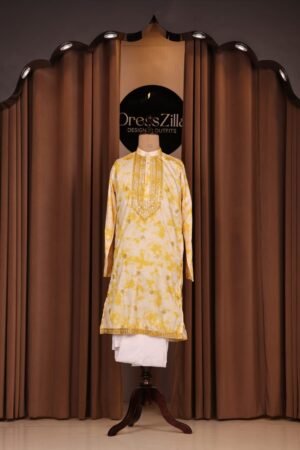 YELLOW TIE-DIE KURTA