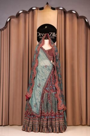 The Teal Nizam Heritage Lehenga